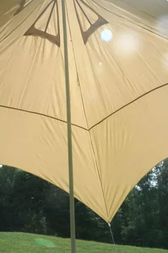 Zonnezeil piramide voor kamperen en vrije tijd, set