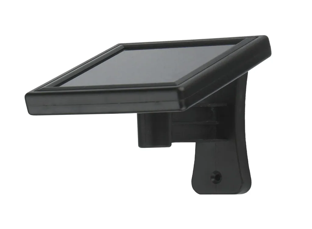 LED wall light with separate solar panel and motion detector
