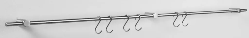 Kitchen railing "Profi", with 6 hooks, extendable, 60 cm
