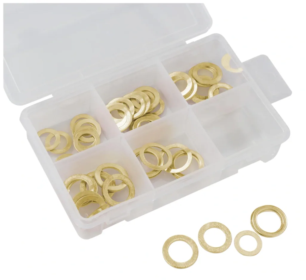 50-piece brass-plated ring assortment