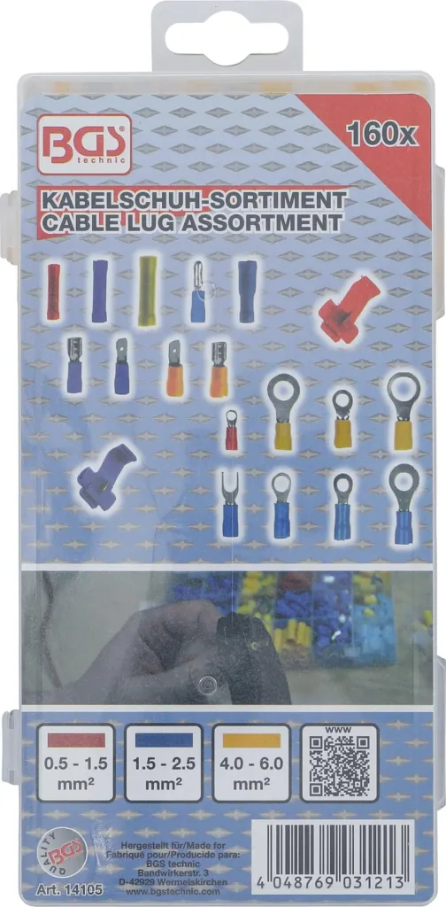 Kabelschoenen assortiment, 160 stuks