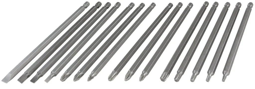 Bitset 150 mm, 15-delig, extra lang