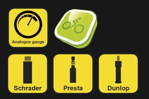 Vloerpomp voor fiets met manometer