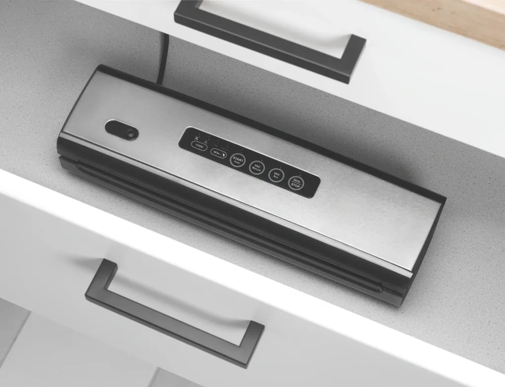 Stainless steel compact vacuum sealer, 130 watts