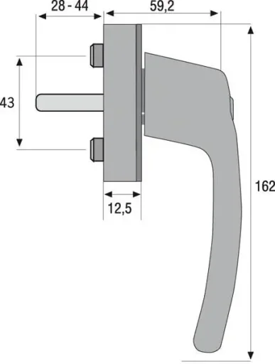 Window handle FG200, lockable