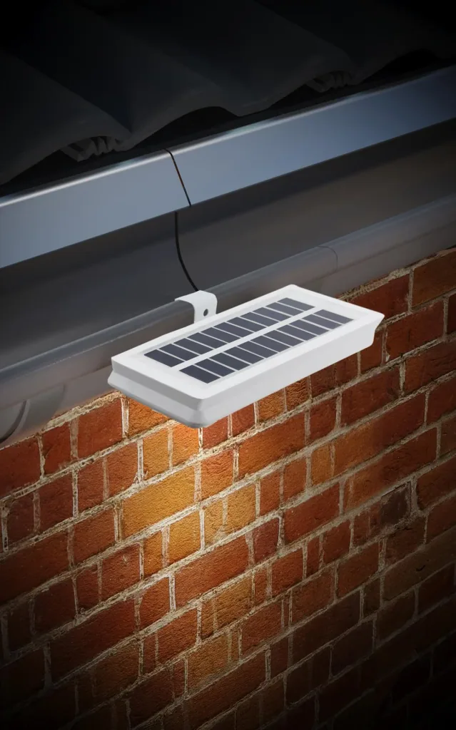 Zonne-energie LED dakgootlampen – 2 stuks