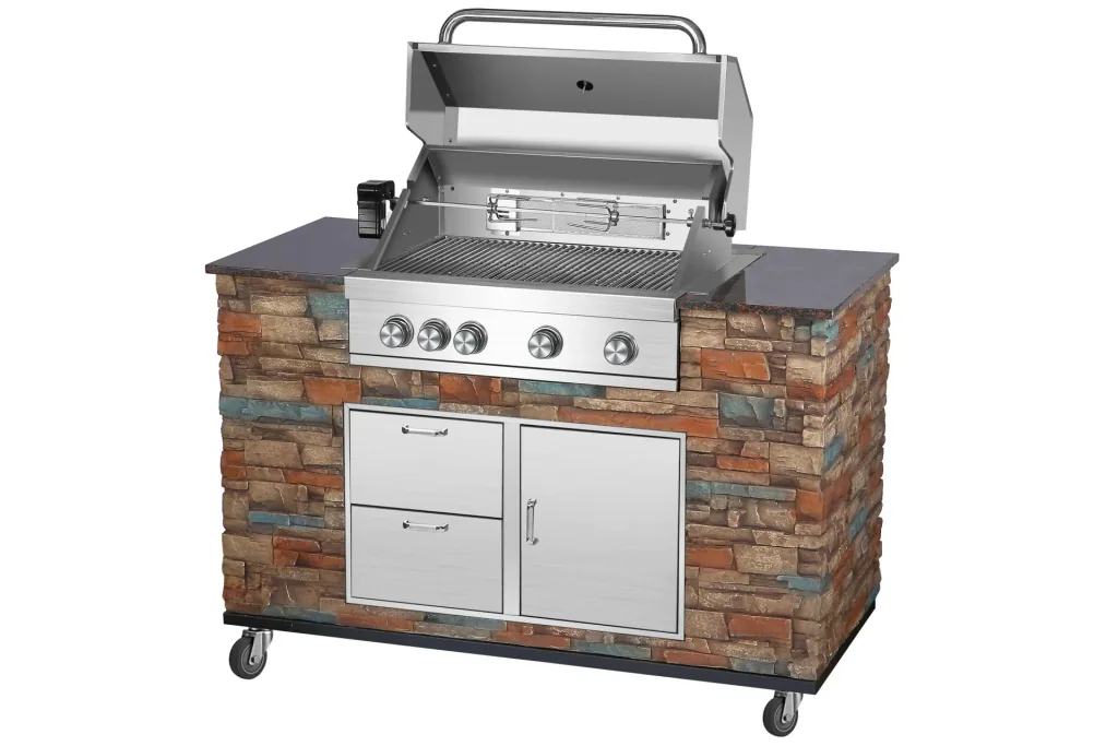 Buitenkeuken met ingebouwde grill