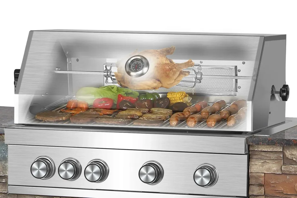 Buitenkeuken met ingebouwde grill