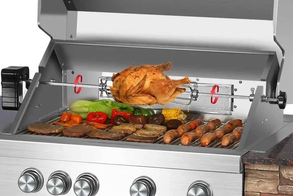 Buitenkeuken met ingebouwde grill
