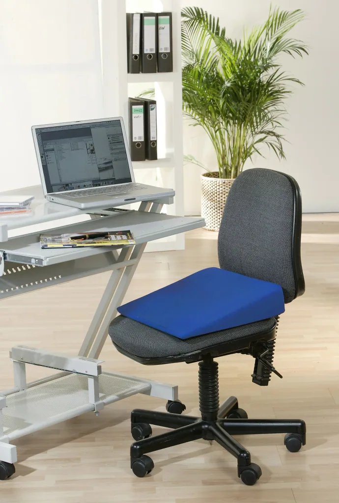 Autostoelkussen wig met hoes, blauw