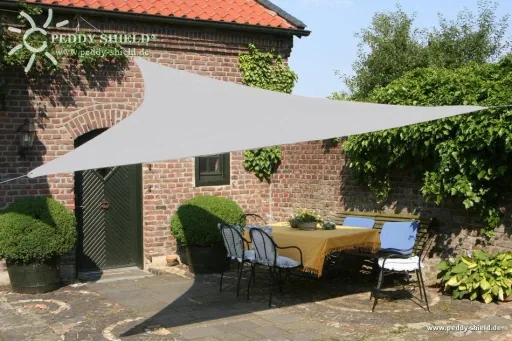 Driehoekig zonnescherm, waterafstotend, zilvergrijs, 460 x 460 x 460 cm