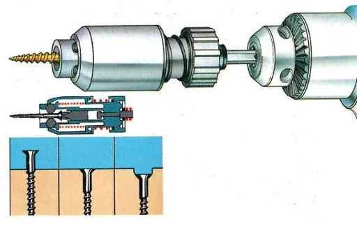 Screw attachment suitable for every drill/cordless screwdriver