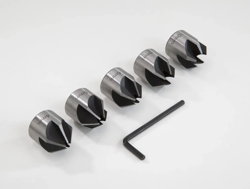 Countersink bit set for drills, 5 pieces