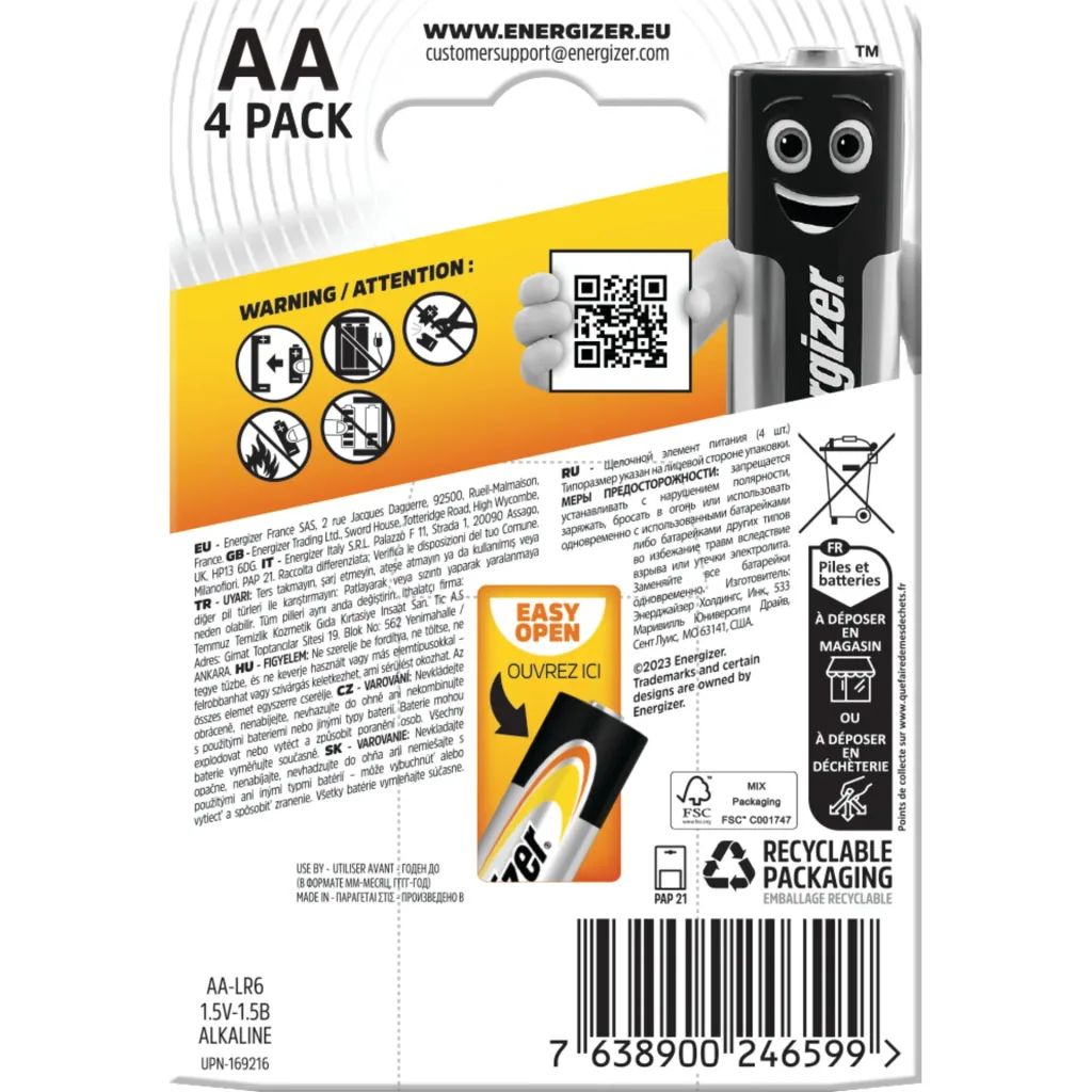 Energizer Alkaline Power Mignon (AA) - 4er Blister