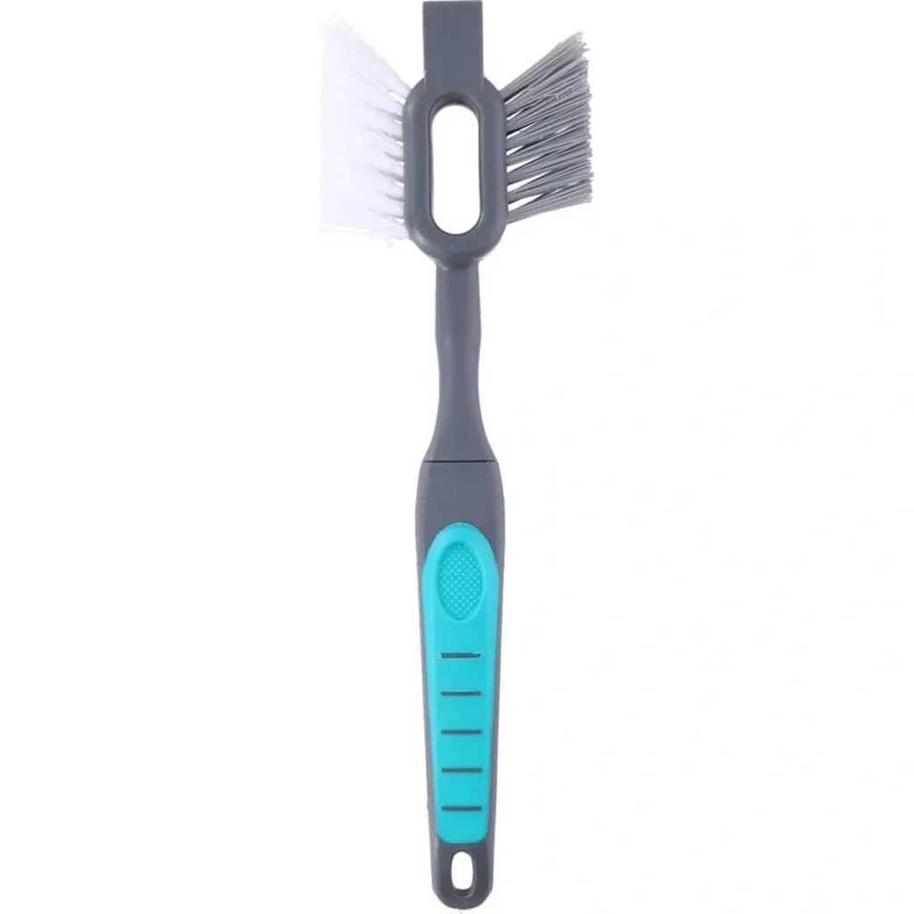 2-in-1 tile and grout brush 30 cm grey/blue