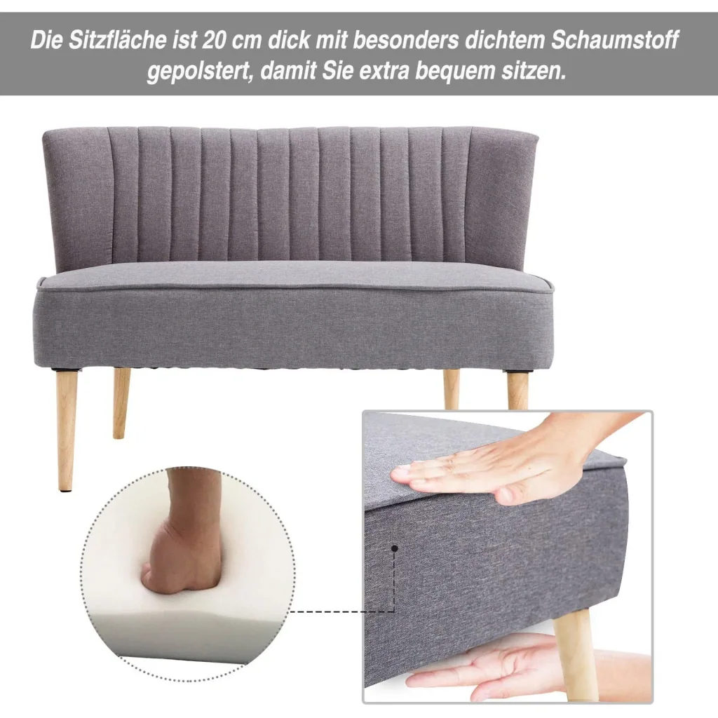 Fabric sofa as a 2-seater