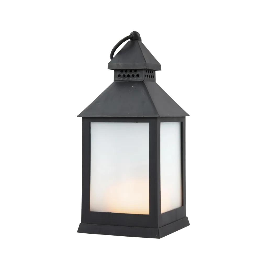 LED lantern with flame effect, 23 cm