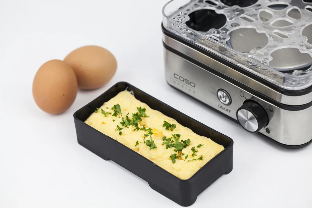Egg cooker, for 8 eggs, stainless steel, 400 watts