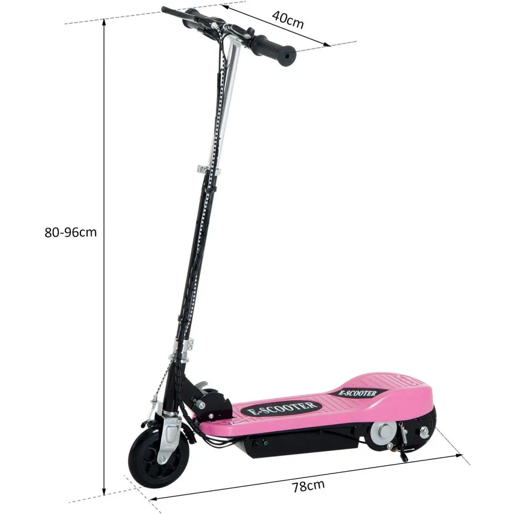 E-Scooter Children's Scooter City Scooter 120W Foldable Pink