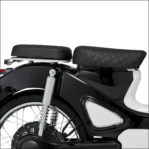 Elektrische scooter / retro-bromfiets "Turin" 45 km/h zwart/wit