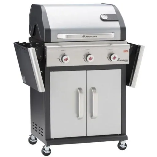 Triton 3.0 silver gas BBQ - Barbecue - foldable worktops - suitable for 12 people