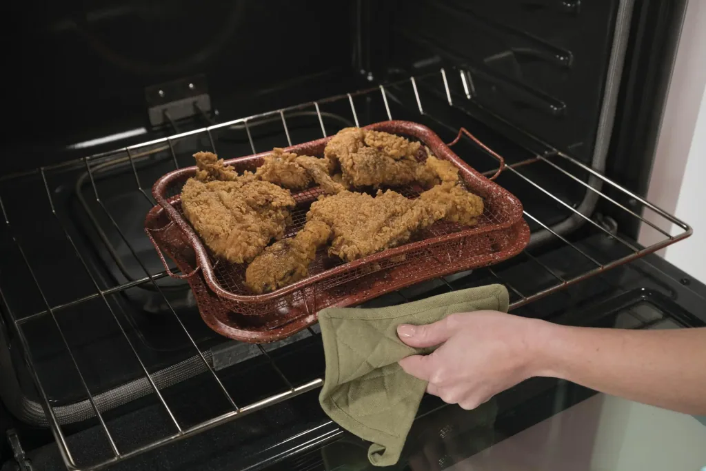 Backofen-Grillkorb "Super Crisper", 3-fach antihaftbeschichte