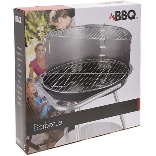 BBQ charcoal grill - Ø 51.5 cm - stainless steel - black - on wheels