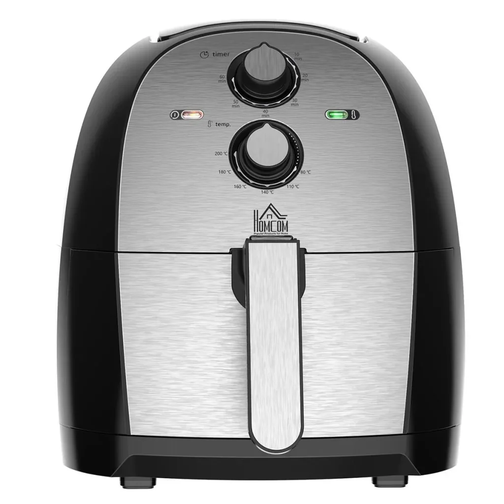 Air fryer frying basket 5L 1700W hot air fryer for frying, grilling, roasting, baking without fat PP aluminum silver