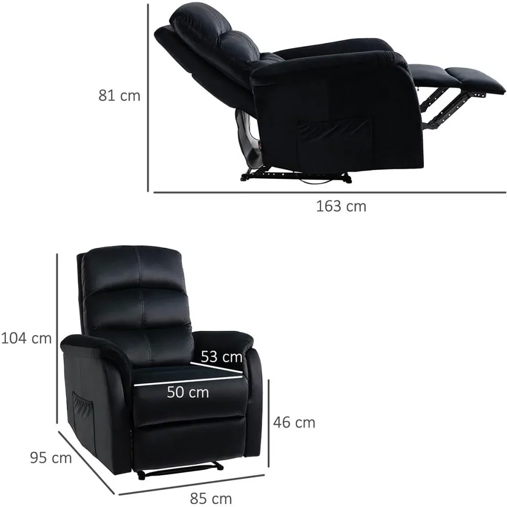 Recliner chair Relaxing chair with reclining function Headrest adjustable TV chair Recliner sofa Single sofa 155° tiltable TV chair