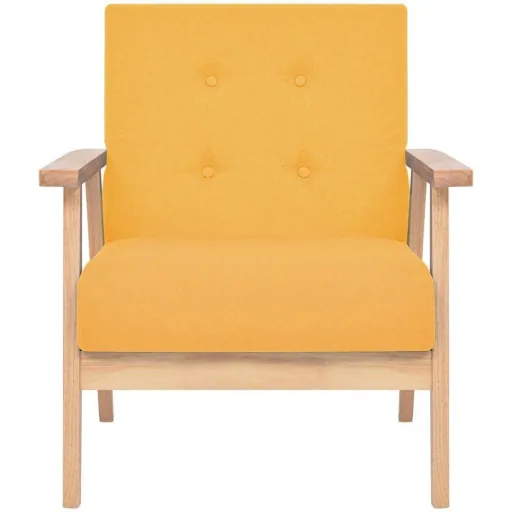 Armchair fabric yellow