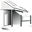 Mounting set for the cable-tensioned awning