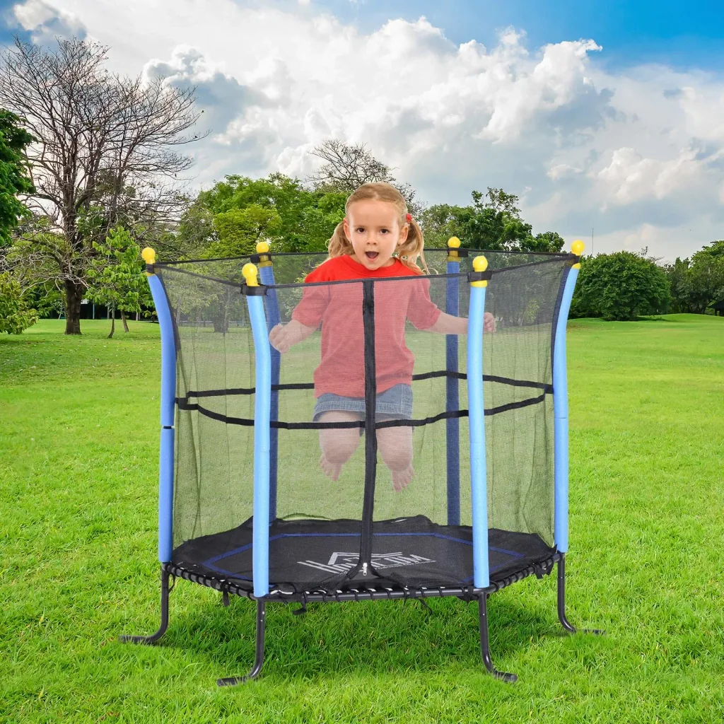 Trampoline children's garden trampoline with safety net edge cover Ø155cm up to 60kg