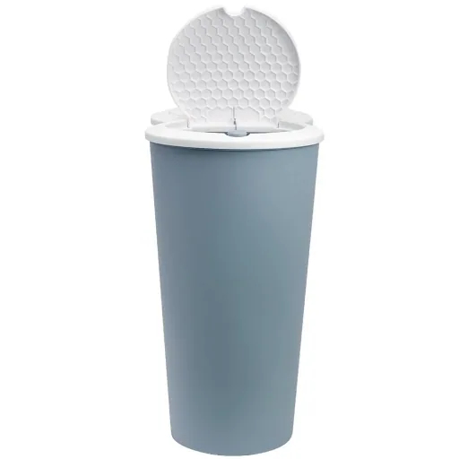 Dual waste bin for separating plastic waste blue 2x25L