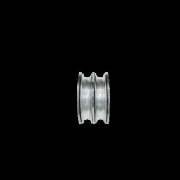 Stainless steel pulley, double, Ø 76 mm