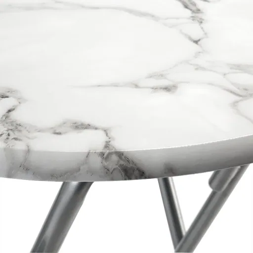 Folding table with marble look