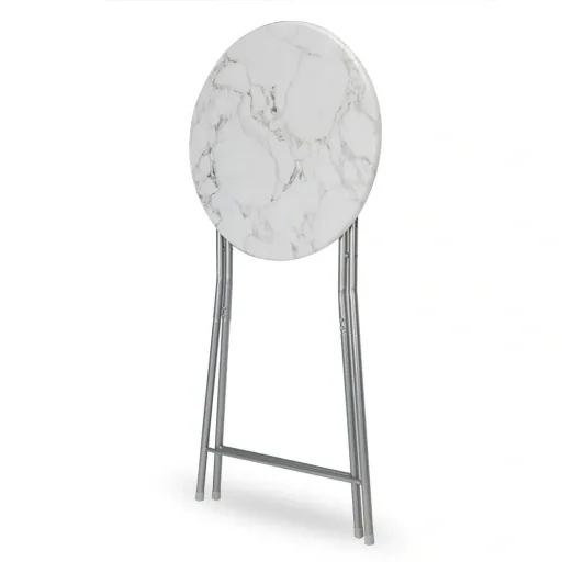 Folding table with marble look