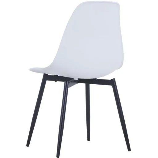 Dining table chairs, 2 pieces, PP, white