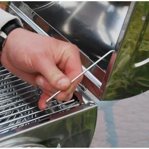 BBQ Collection Charcoal Grill - Cylinder - Chrome