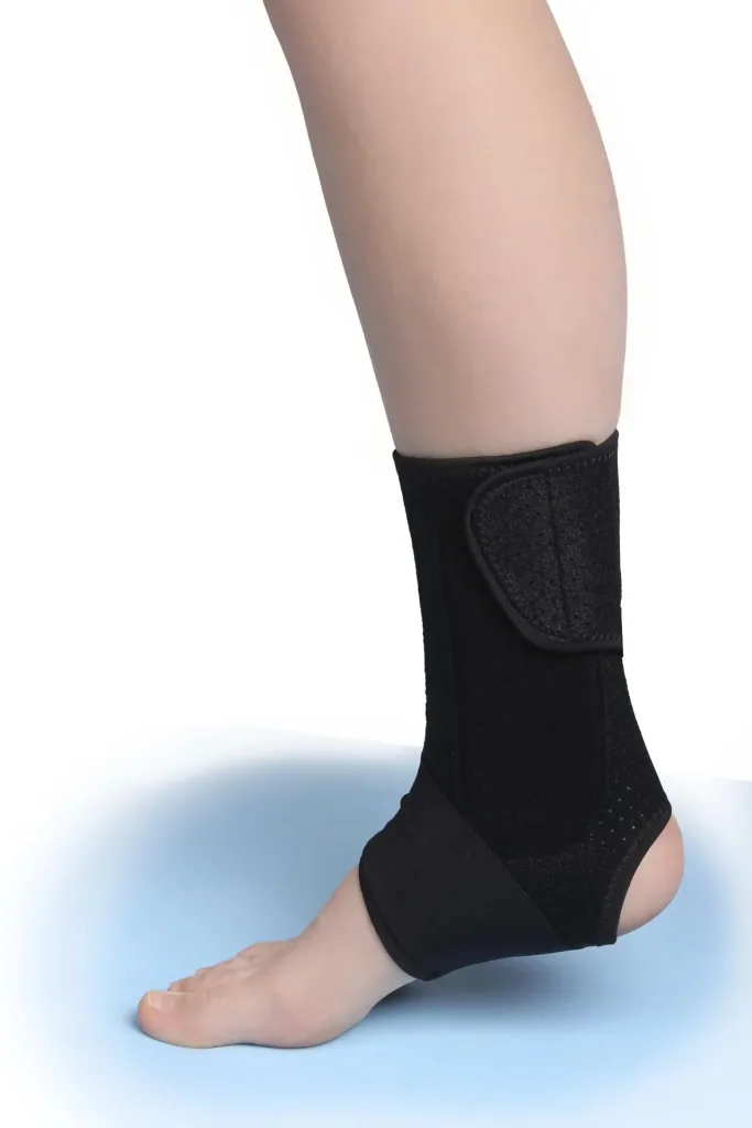 Active ankle support with Velcro fastener, universal size "Flexitek." Black