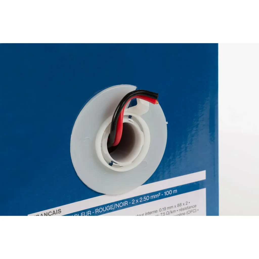 speaker cable - red/black - 2 x 2.50 mm² - 100 m