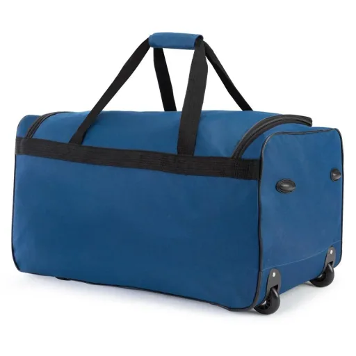 Travel bag with wheels blue 85 liters