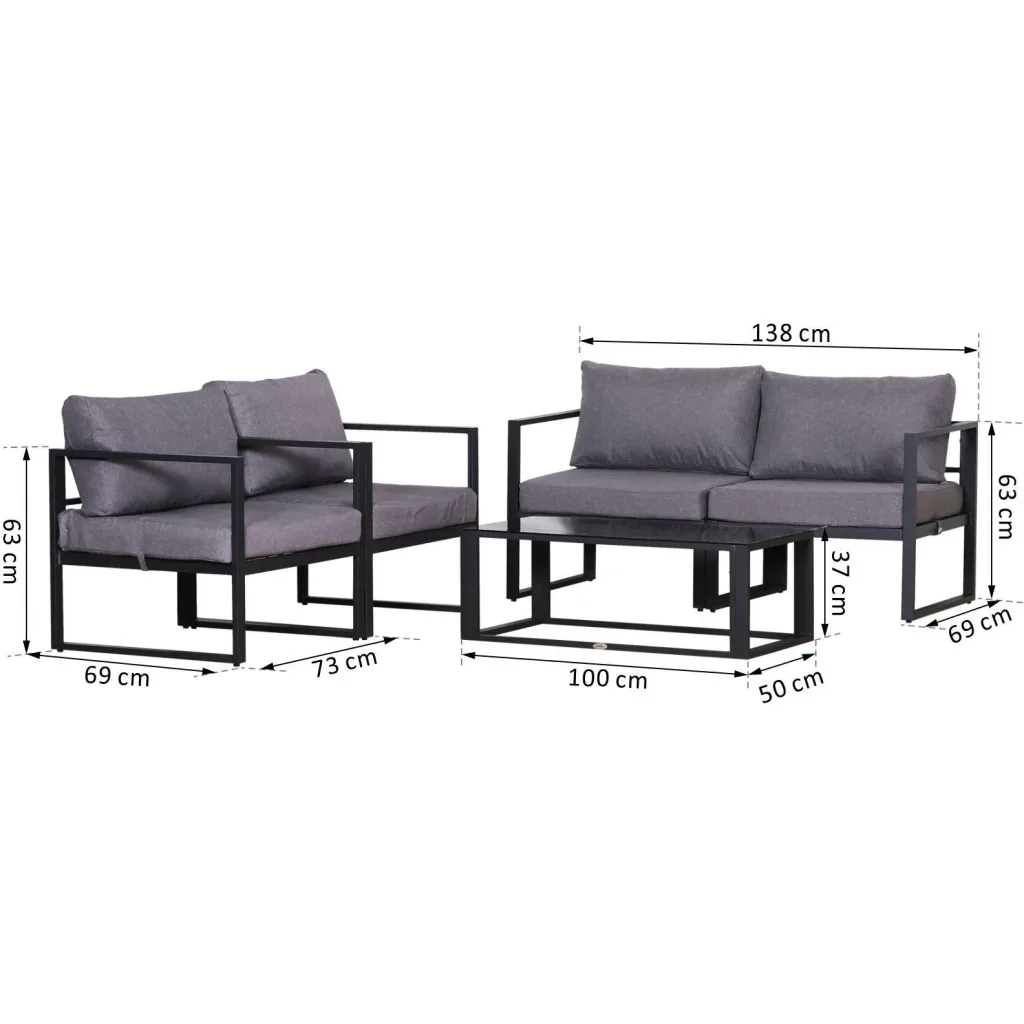 4-piece garden furniture set