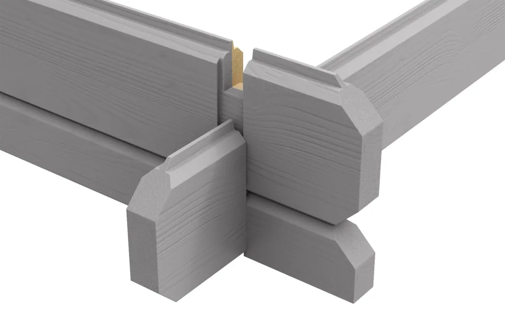 Garden house 253 Gr.1 420 x 260 x 270 cm light grey, 28 mm, double door, with 2nd room single door