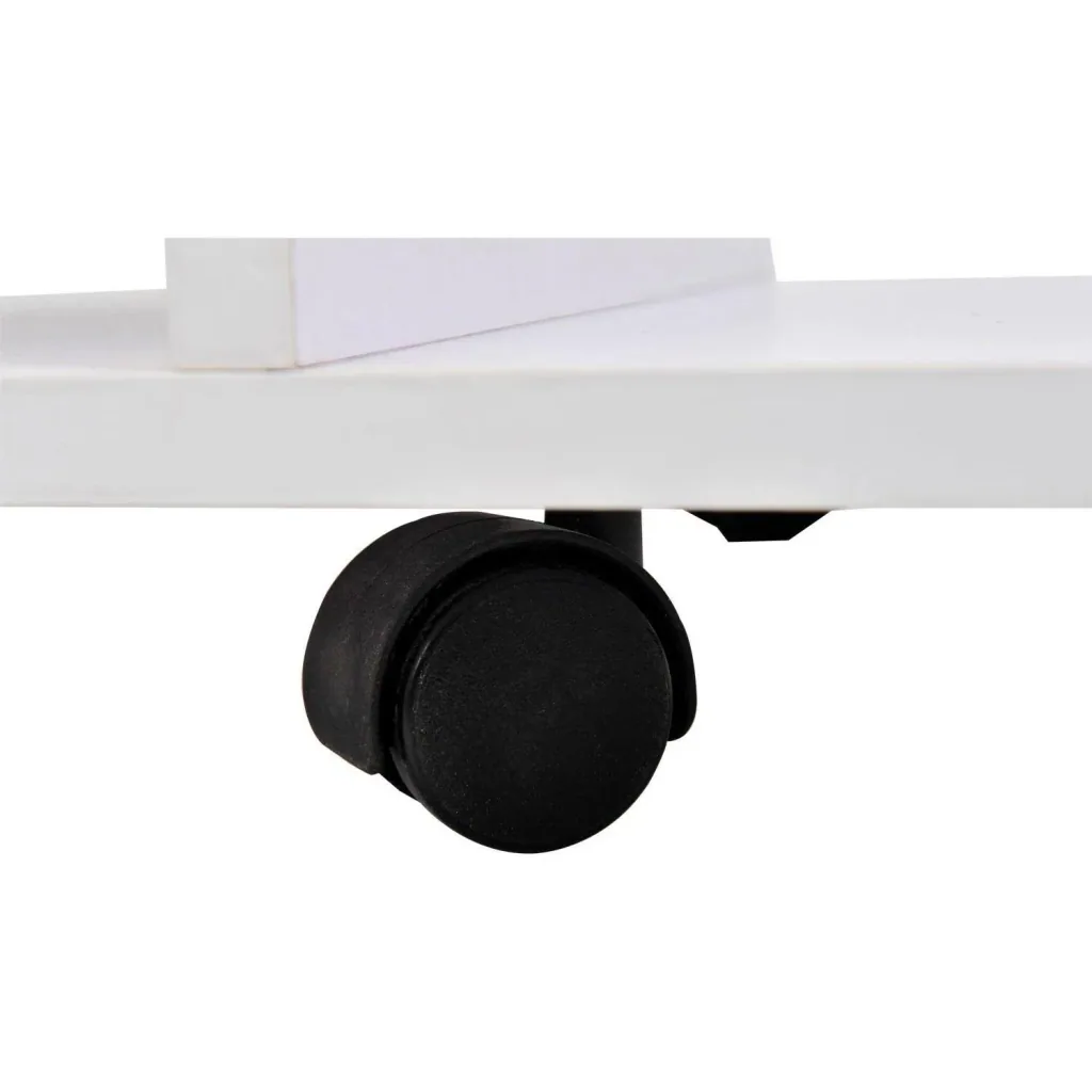 TV table lowboard TV with wheels white