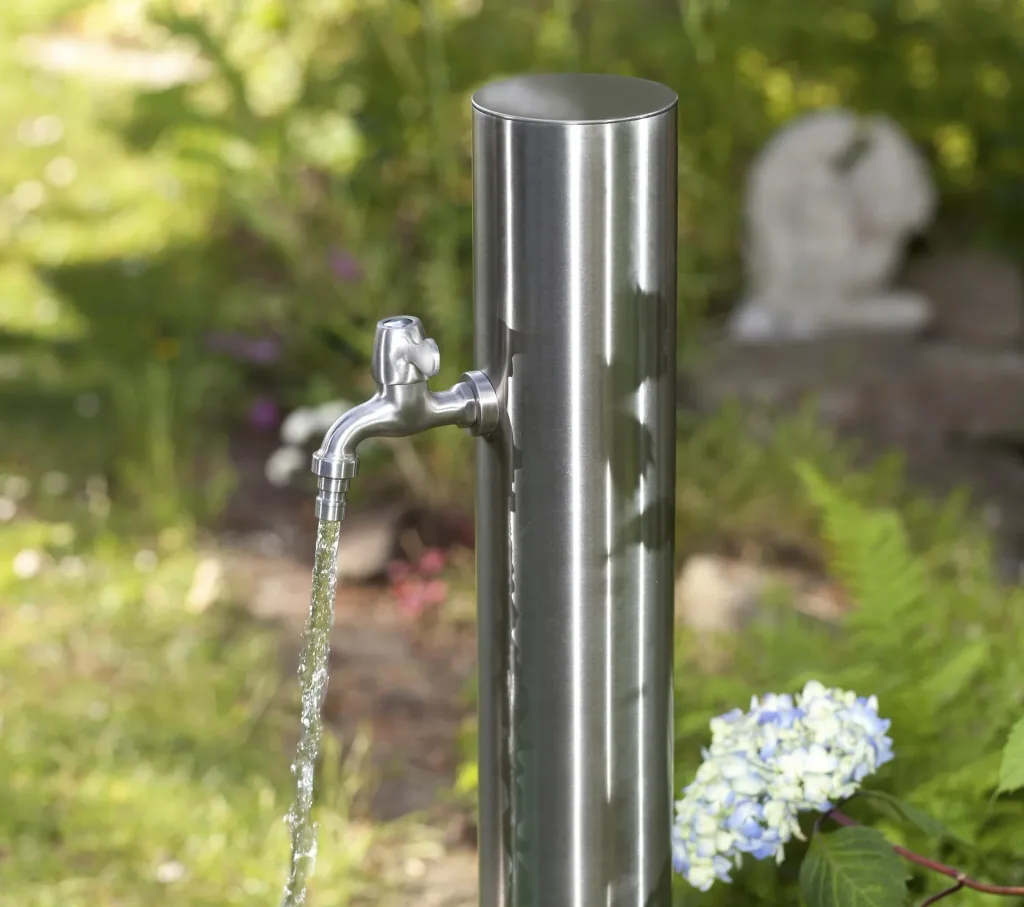 Stainless steel water dispenser with 2 taps + protective cover