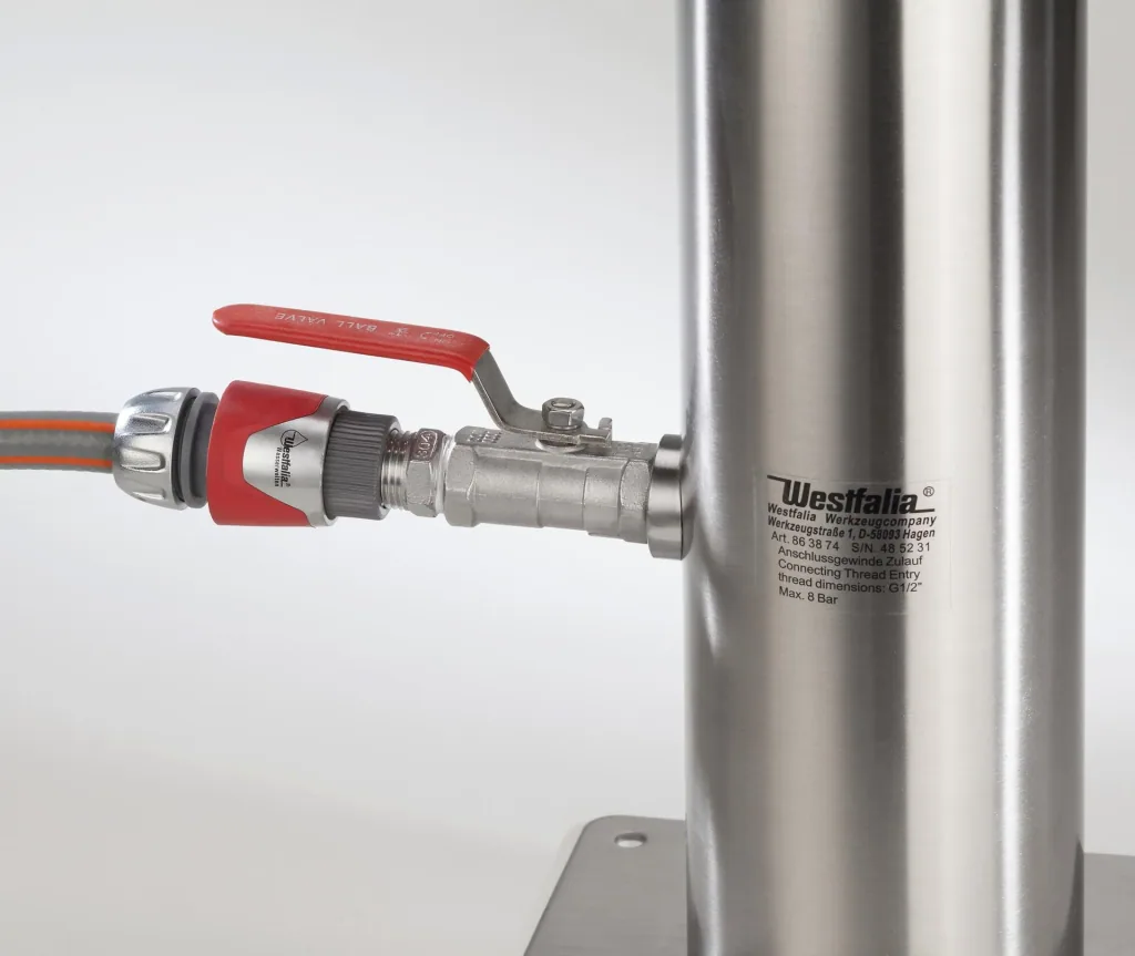 Stainless steel water dispenser with 2 taps + protective cover