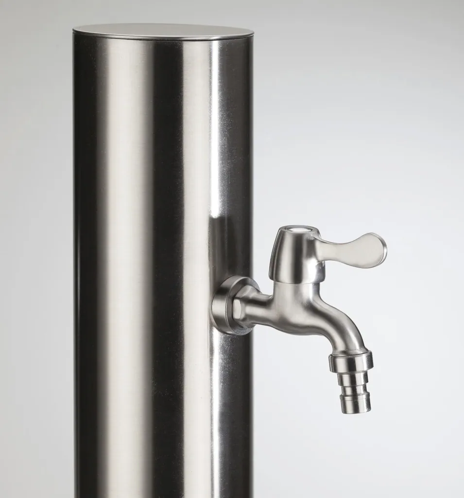 Stainless steel water dispenser with 2 taps + protective cover