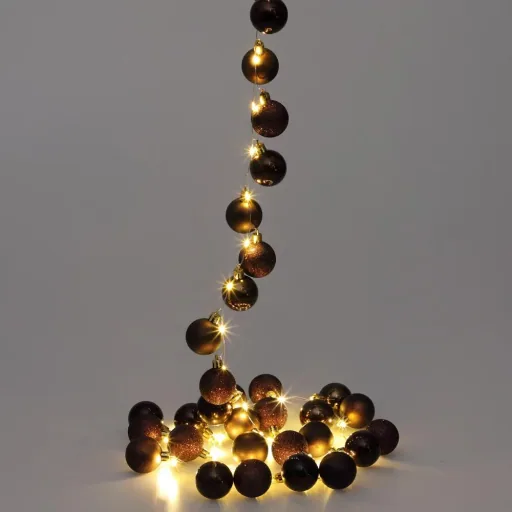 Christmas lights balls 40-LED - bronze - 2m