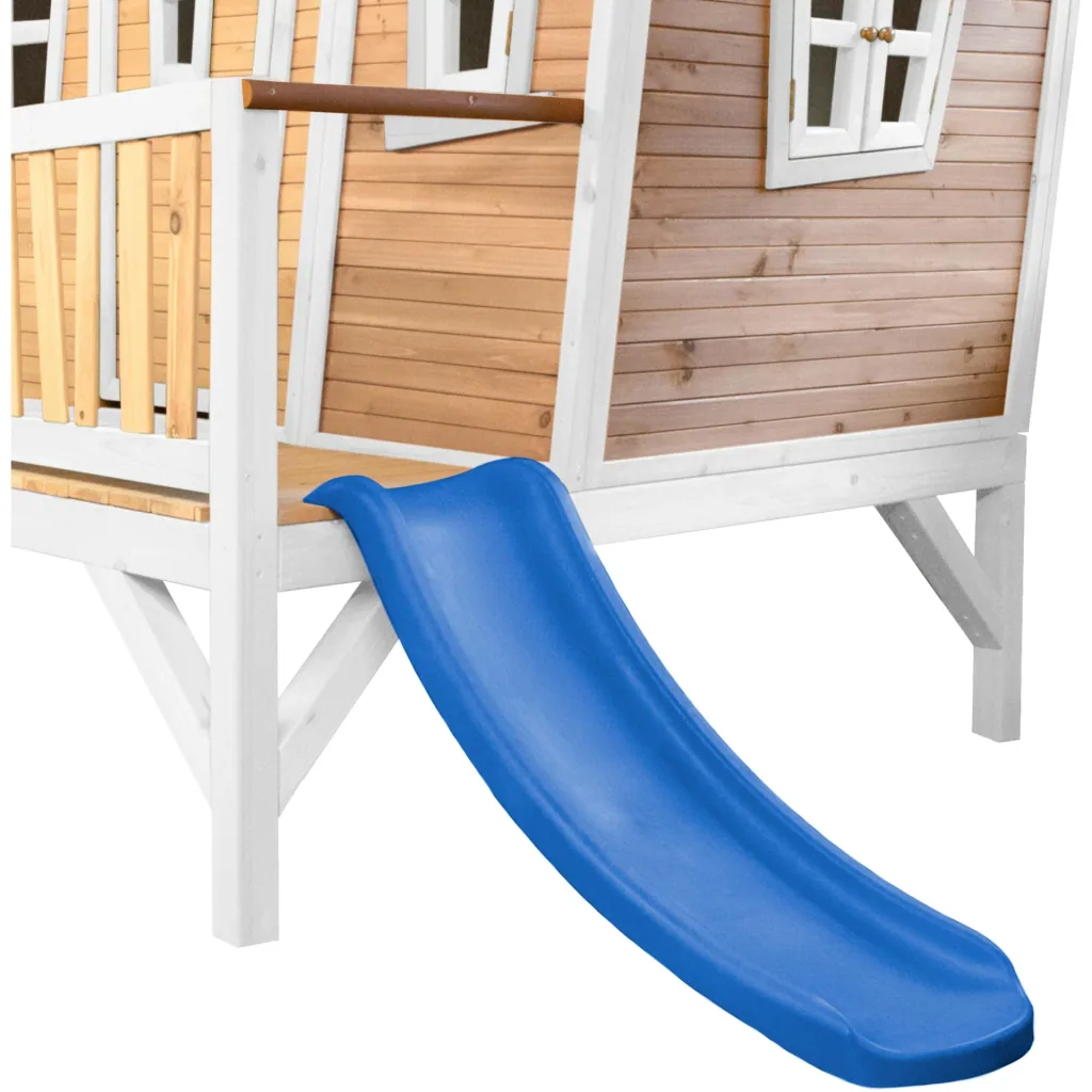 Emma Playhouse Brown/White - Blue Slide