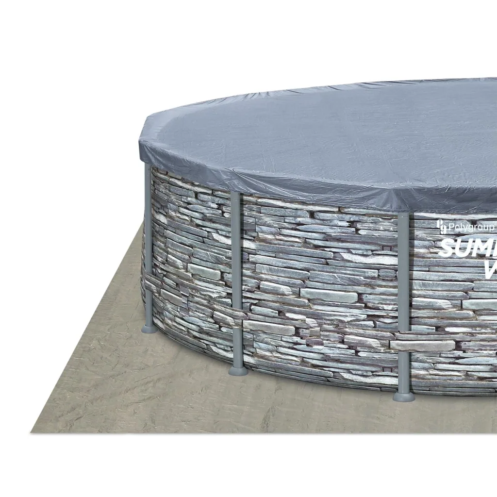 Summer Waves Elite Frame Pool Ø549 x 132 cm, Teak-look